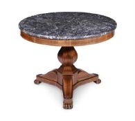 A LOUIS PHILIPPE MAHOGANY AND INLAID CENTRE TABLE, CIRCA 1840