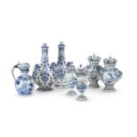 A SELECTION OF LATER BLUE AND WHITE DUTCH DELFT, LATE 19TH AND 20TH CENTURIES