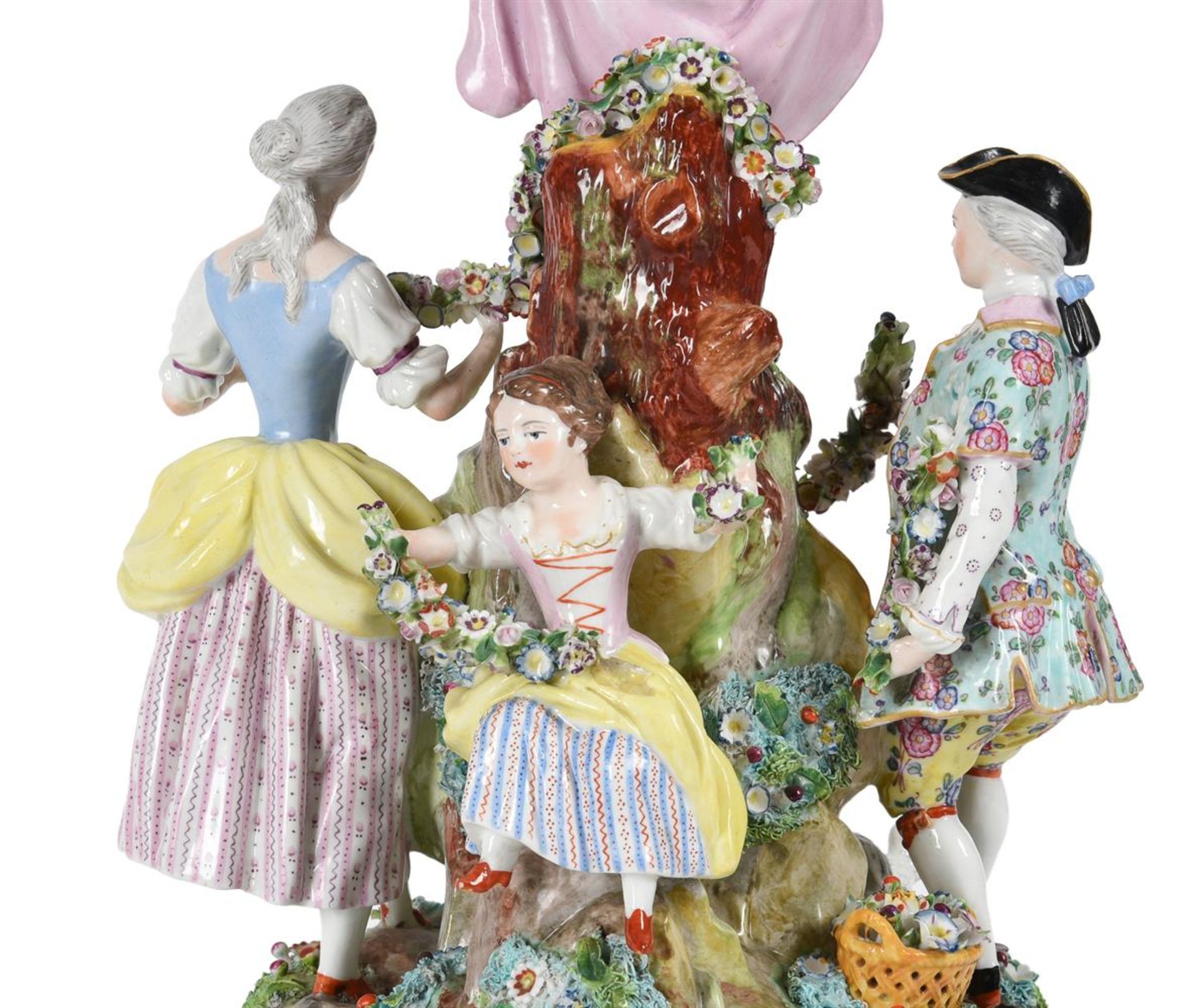 A GERMAN PORCELAIN FIGURAL GROUP IN MEISSEN STYLE, LATE 19TH CENTURY - Image 3 of 4