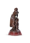 MATHURIN MOREAU (FRENCH 1822-1912), A BRONZE FIGURE OF THE WATER CARRIER, LATE 19TH OR EARLY 20TH