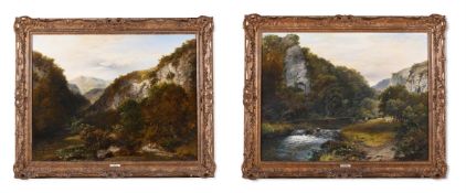 JAMES CHARLES WARD, R.B.A (BRITISH FL. 1830-1875), TWO LANDSCAPES OF MONSALDALE AND DOVEDALE