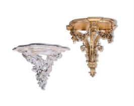 A GILTWOOD AND COMPOSITION WALL BRACKET, CIRCA 1870