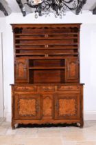 A FRENCH CHESTNUT AND POLLARD OAK DRESSER, EARLY 19TH CENTURY