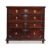 A CHARLES II OAK CHEST OF DRAWERS, LATE 17TH CENTURY