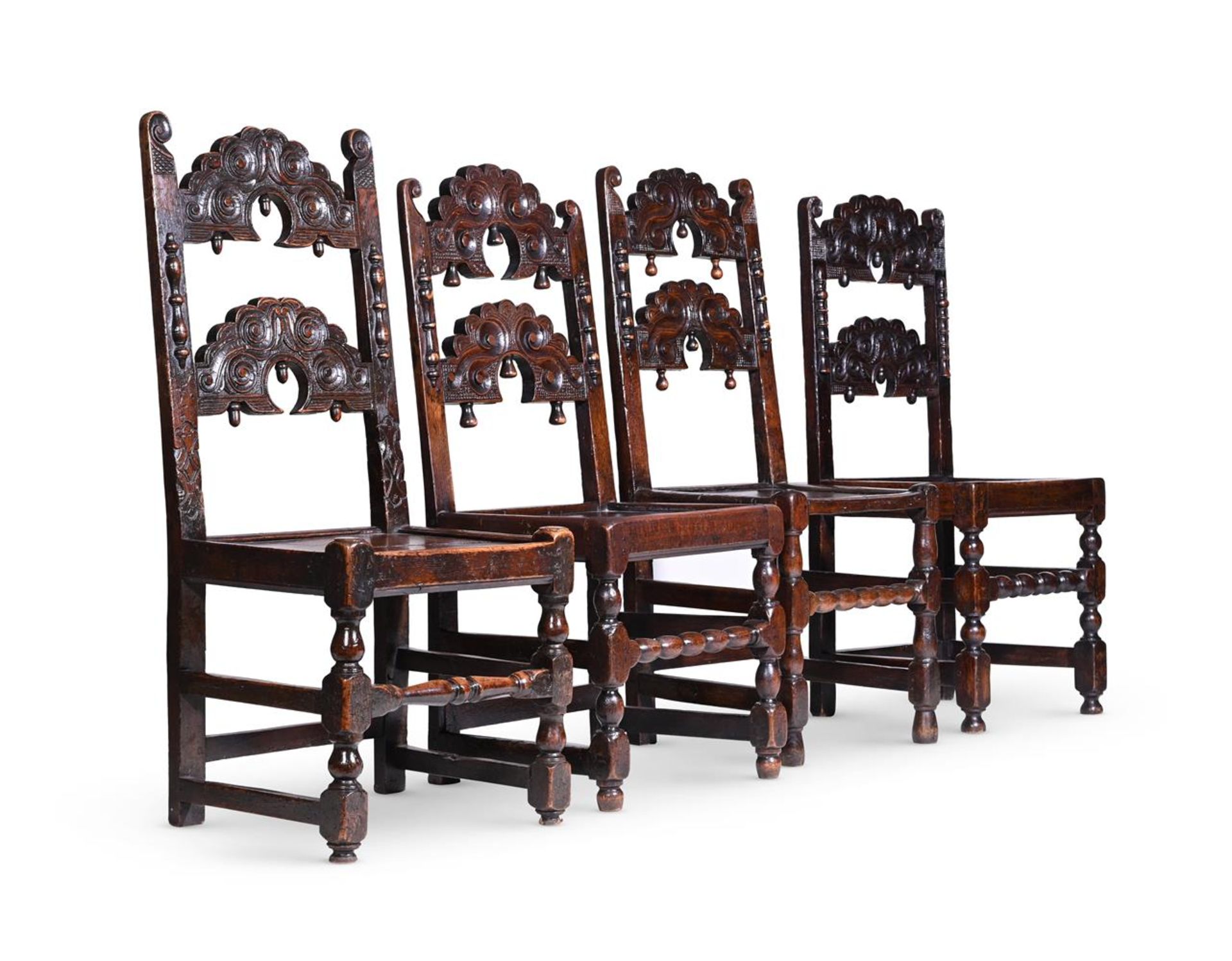 A HARLEQUIN SET OF EIGHT DERBYSHIRE TYPE DINING CHAIRS, VARIOUS DATES 18TH AND 19TH CENTURY - Bild 3 aus 5