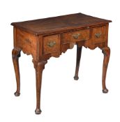 A GEORGE II YEW, BURR YEW AND BURR ELM SIDE TABLE