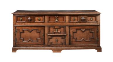 AN OAK DRESSER BASE, 18TH CENTURY