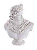 C. DELPECH FOR ART UNION OF LONDON, AN ENGLISH PARIAN BUST OF APOLLO
