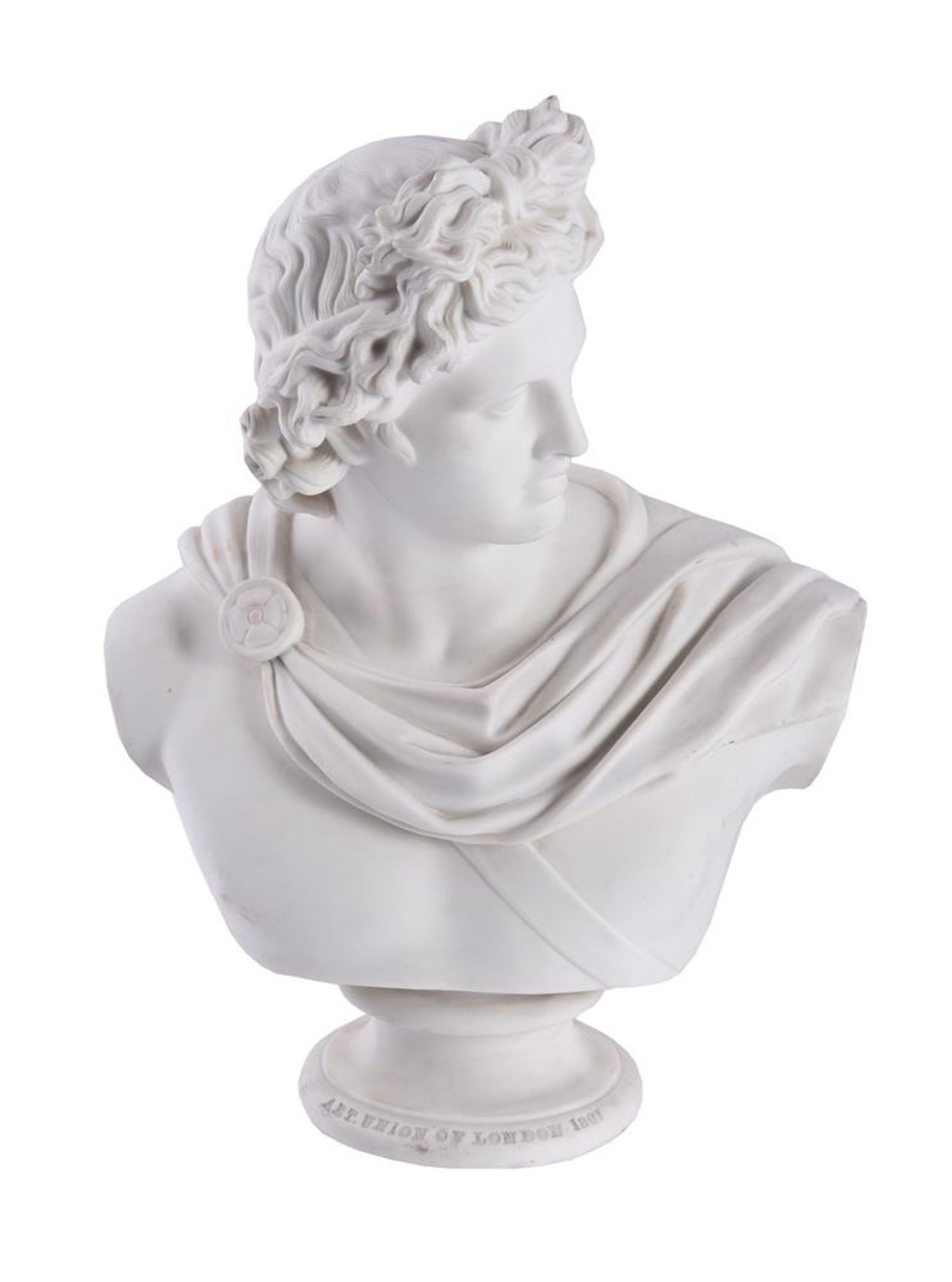 C. DELPECH FOR ART UNION OF LONDON, AN ENGLISH PARIAN BUST OF APOLLO
