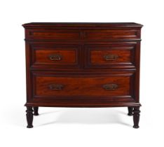 A VICTORIAN MAHOGANY DRESSING CHEST OF DRAWERS, BY COLLINSON & LOCK