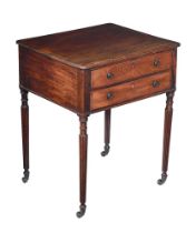 A REGENCY MAHOGANY AND CROSSBANDED 'CHAMBER' TABLE