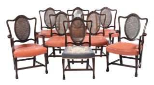 A SET OF EIGHT GEORGE III MAHOGANY DINING CHAIRS