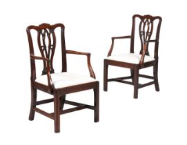 A PAIR OF GEORGE III MAHOGANY SIDE CHAIRS