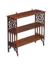 A FLIGHT OF GEORGE III MAHOGANY WALL SHELVES