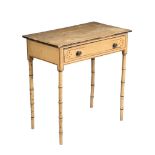 A VICTORIAN PAINTED FAUX BAMBOO SIDE TABLE