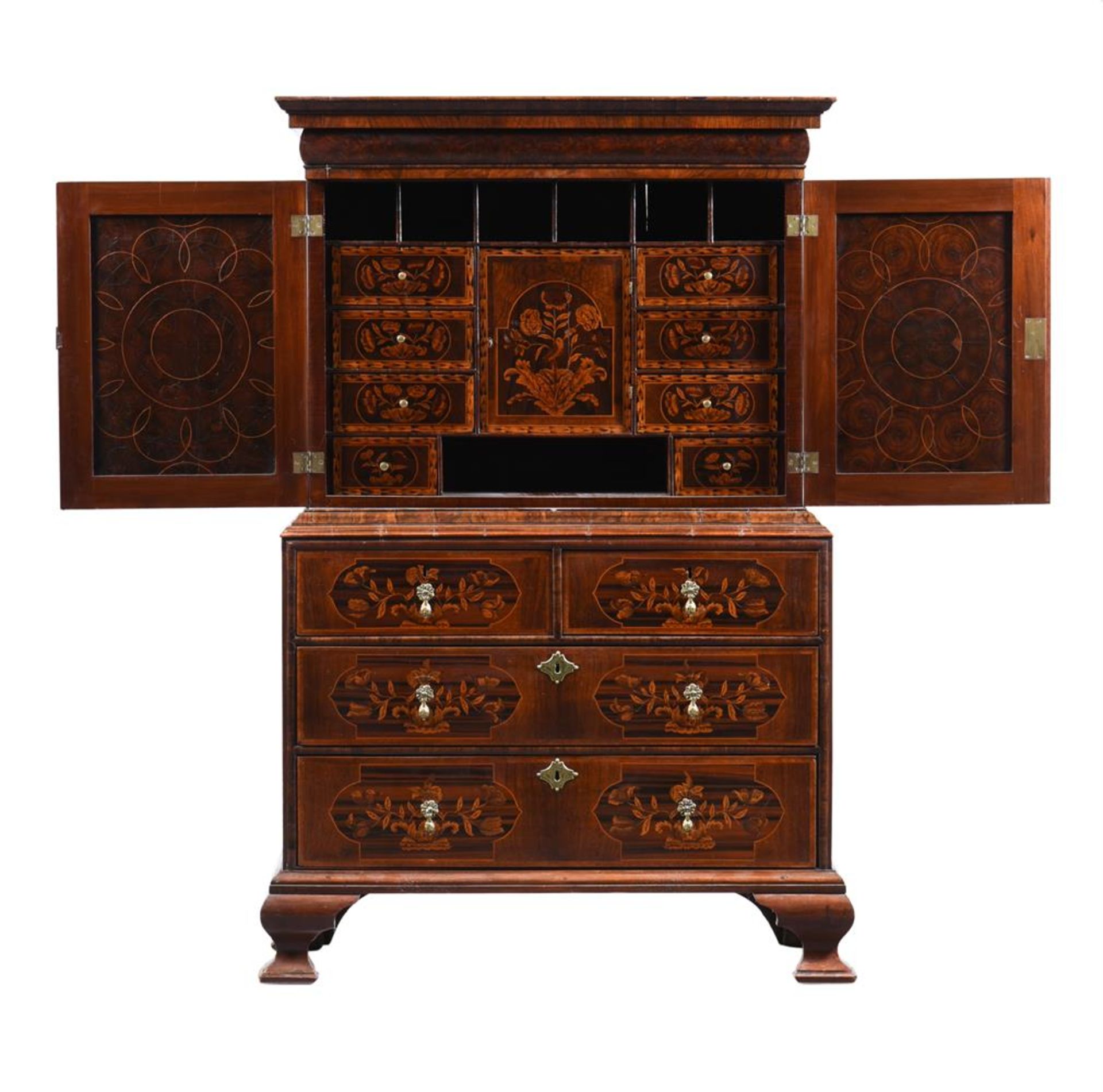 Y A WALNUT, CALAMANDER, ROSEWOOD AND MARQUETRY CABINET ON STAND - Image 2 of 3