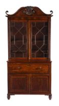 A WILLIAM IV MAHOGANY SECRETAIRE BOOKCASE