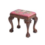 A MAHOGANY STOOL IN GEORGE II STYLE