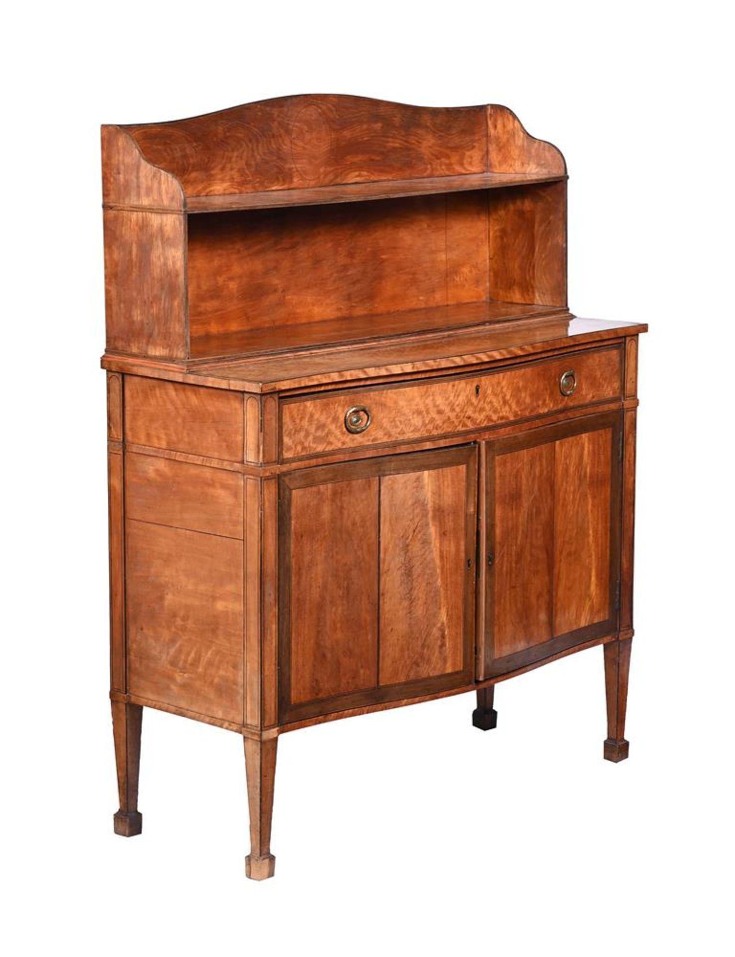 A REGENCY MAHOGANY AND INLAID SIDE CABINET