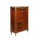 A FRENCH MAHOGANY AND GILT METAL MOUNTED SECRETAIRE A ABBATANT