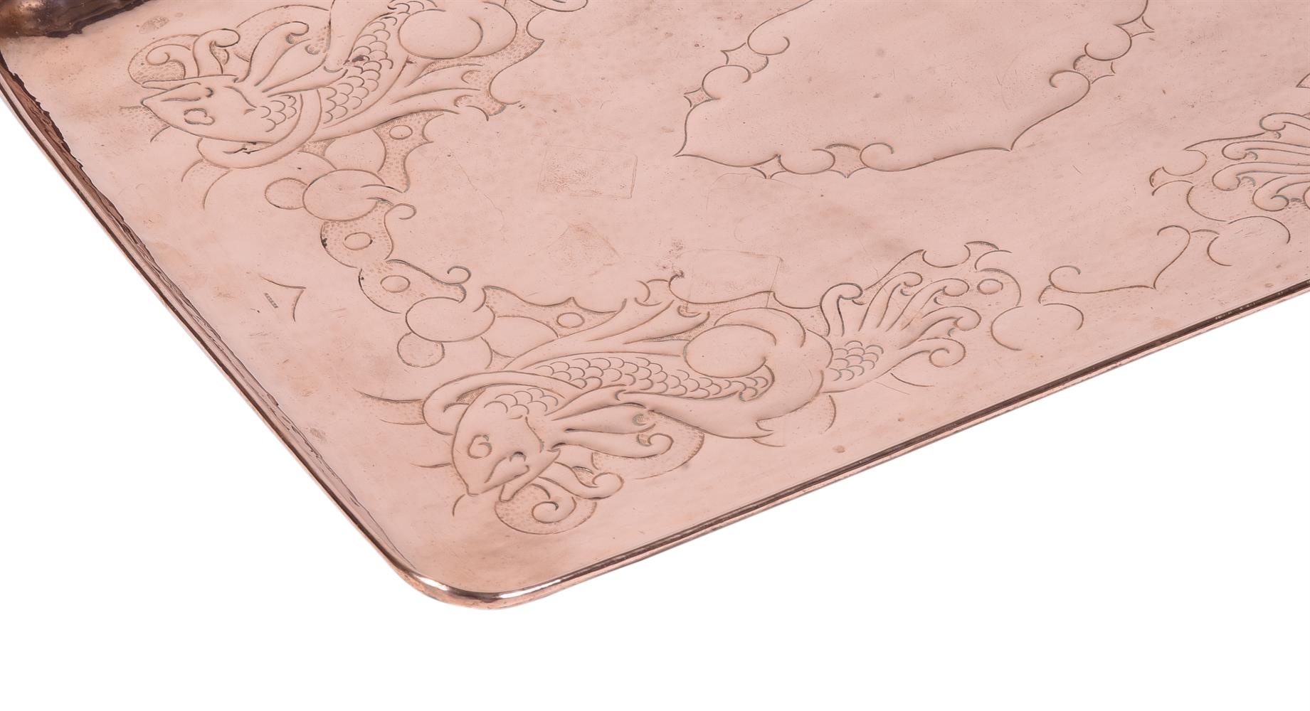A NEWLYN POLISHED COPPER TRAY - Image 2 of 2