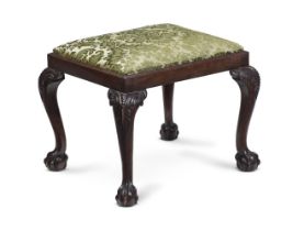 A MAHOGANY STOOL IN GEORGE III STYLE