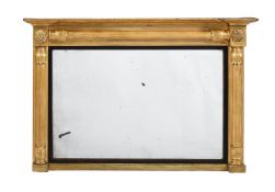 A GEORGE IV GILTWOOD OVERMANTEL WALL MIRROR