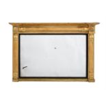 A GEORGE IV GILTWOOD OVERMANTEL WALL MIRROR