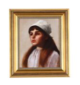 CONTINENTAL SCHOOL (19TH CENTURY), PORTRAIT OF A GIRL WEARING A WHITE CAP