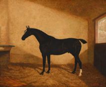 ALBERT CLARK (BRITISH 1843-1928), HORSE IN A STABLE