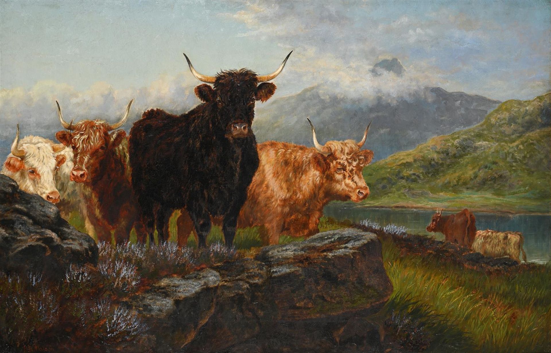 J.W. WATSON (19TH CENTURY), HIGHLAND CATTLE - Bild 2 aus 3