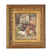 VALENTINE THOMAS GARLAND (BRITISH 1868-1903), PORTAIT OF FOUR DOGS