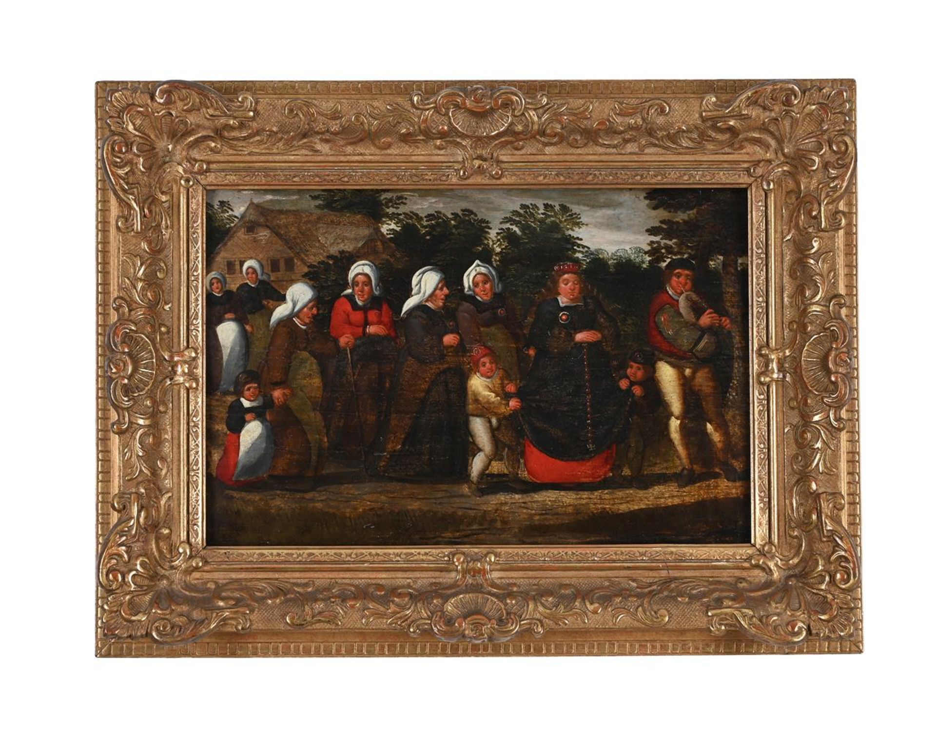 CIRCLE OF PIETER BREUGHEL THE YOUNGER (FLEMISH CIRCA 1565-CIRCA 1636), A PROCESSION OF FIGURES - Image 2 of 3
