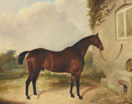 EDWARD WALTER WEBB (BRITISH 1810-1851), COLUMBINE AND GROOM IN A STALL; NORFOLK (2)