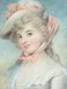 OZIAS HUMPHRY (BRITISH 1742-1810), PORTRAIT OF A LADY WITH A BONNET