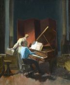 ARMAND MASSONET (BELGIAN 1892-1979), PIANO PRACTICE