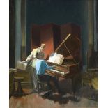 ARMAND MASSONET (BELGIAN 1892-1979), PIANO PRACTICE