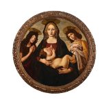 AFTER THE WORKSHOP OF SANDRO BOTTICELLI, THE VIRGIN AND CHILD WITH ST. JOHN AND AN ANGEL