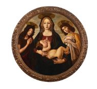 AFTER THE WORKSHOP OF SANDRO BOTTICELLI, THE VIRGIN AND CHILD WITH ST. JOHN AND AN ANGEL