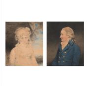 JOHN DOWNMAN (BRITISH 1750 - 1824), PORTRAITS OF FREDERICK AND ELLEN RAY OF ABINGDON