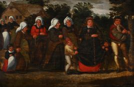 CIRCLE OF PIETER BREUGHEL THE YOUNGER (FLEMISH CIRCA 1565-CIRCA 1636), A PROCESSION OF FIGURES