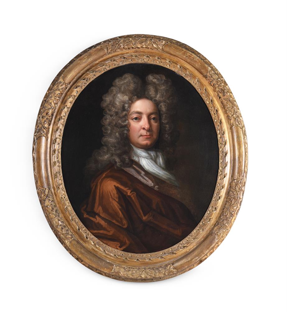 CIRCLE OF MICHEAL DAHL (SWEDISH 1656-1743), PORTRAIT OF A GENTLEMAN WEARING A WIG - Image 2 of 3