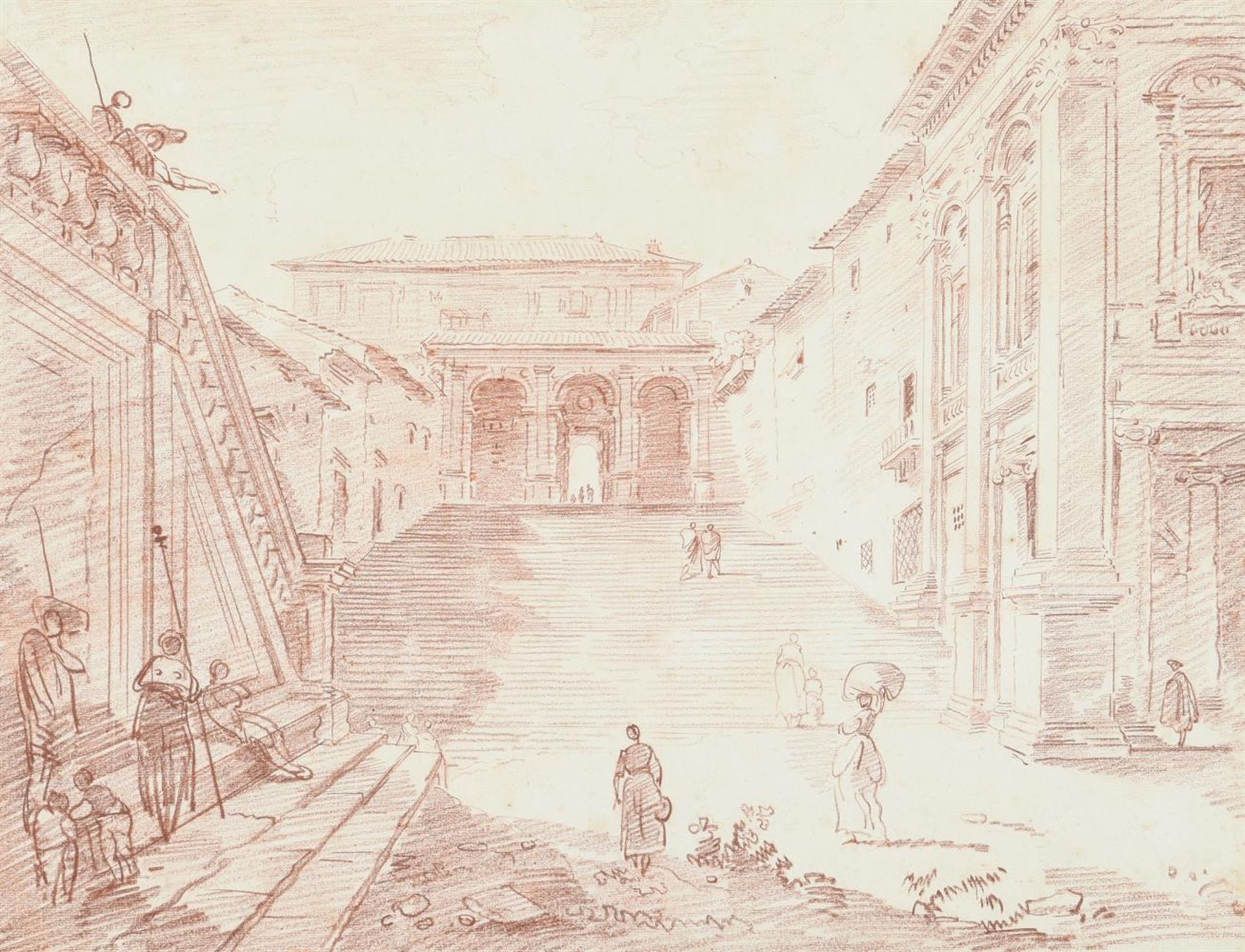 PIERRE-JOSEPH ANTOINE (FRENCH 1730-1814), TWO ROMAN VIEWS - Image 2 of 4