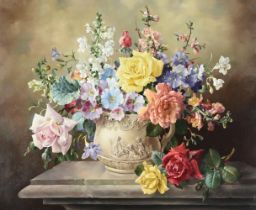 λ HAROLD CLAYTON (BRITISH 1896–1979), STILL LIFE WITH ROSES