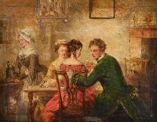 WILLIAM POWELL FRITH, O.M., R.A. (BRITISH 1819-1909), A CARD PARTY, THE VICAR OF WAKEFIELD