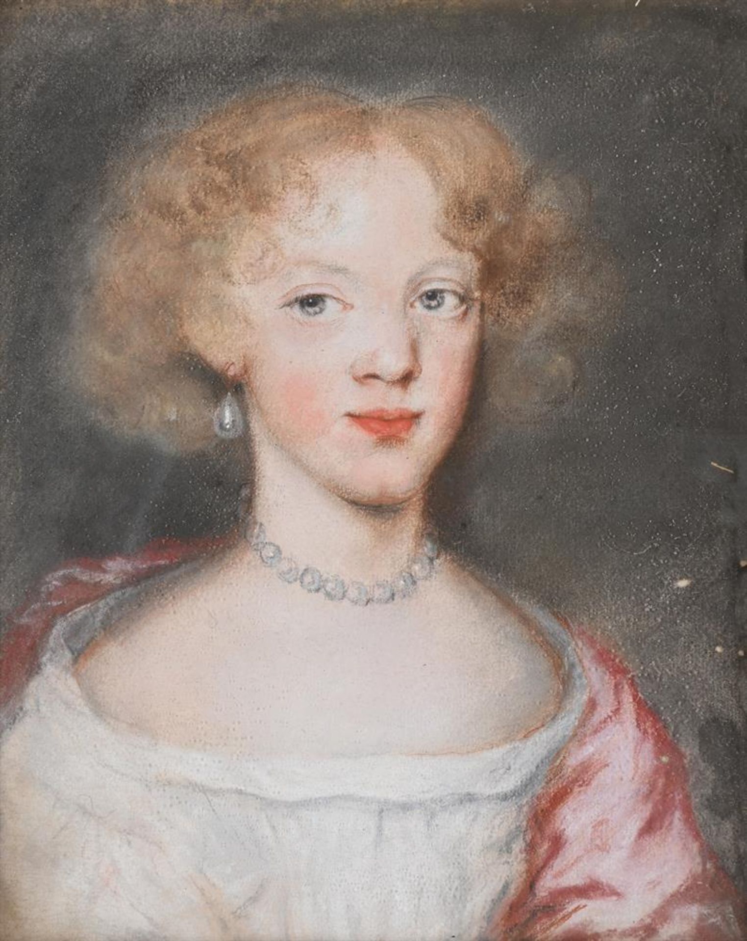 ATTRIBUTED TO JOHN GREENHILL (BRITISH C. 1644-1676), A SET OF THREE PASTEL PORTRAITS - Image 2 of 6