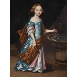 FOLLOWER OF SIR PETER LELY, PORTRAIT OF A CHILD IN A TURQUOISE DRESS