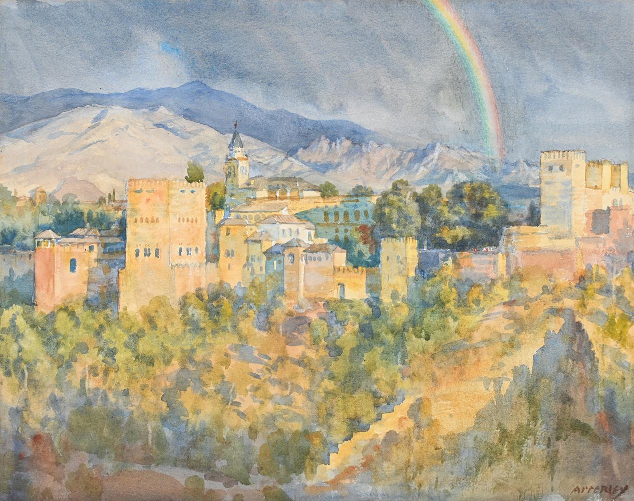 λ GEORGE OWEN WYNNE APPERLEY (BRITISH 1884-1960), ARCO IRIS SOBRE LA ALHAMBRA