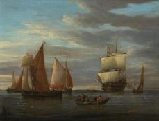 JOHN WARD OF HULL (BRITISH 1798 -1849), SHIPPING AT ANCHOR