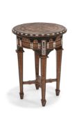 Y A SYRIAN SPECIMEN PARQUETRY OCCASIONAL TABLE, 19TH CENTURY